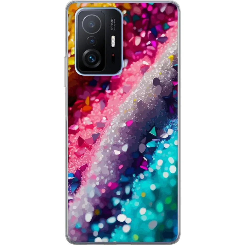 Xiaomi 11T Gjennomsiktig Telefondeksel Glittrande silke v:8534086