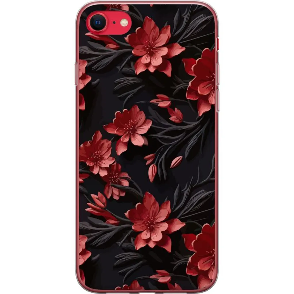 Apple iPhone SE (2020) Gjennomsiktig Telefondeksel Intensiva blommor v:1249870
