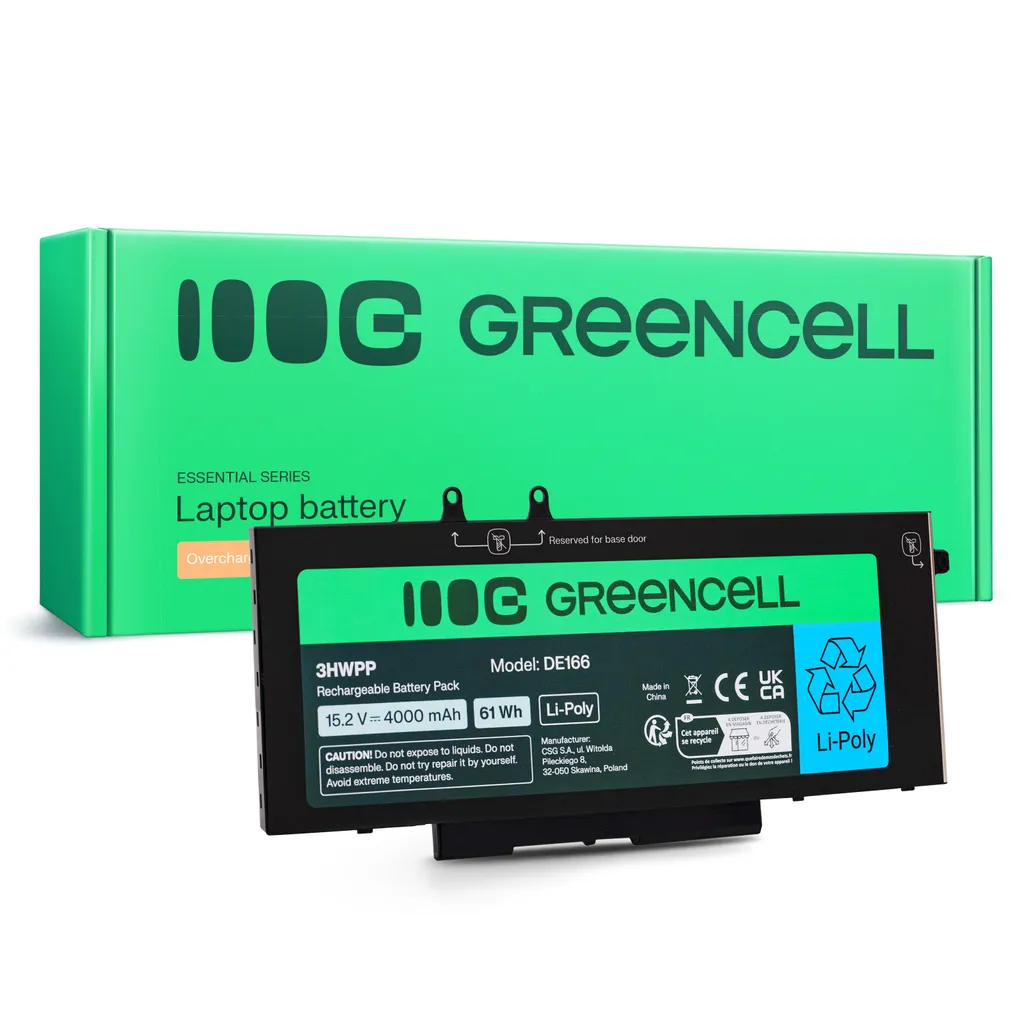 Grønt cellebatteri for Dell 3HWPP Dell Latitude 5400, 5401, 5410, 5411 osv. v:8463175 Grønt cellebatteri for Dell 3HWPP Dell Latitude 5400, 5401, 5410, 5411 osv. v:8463175