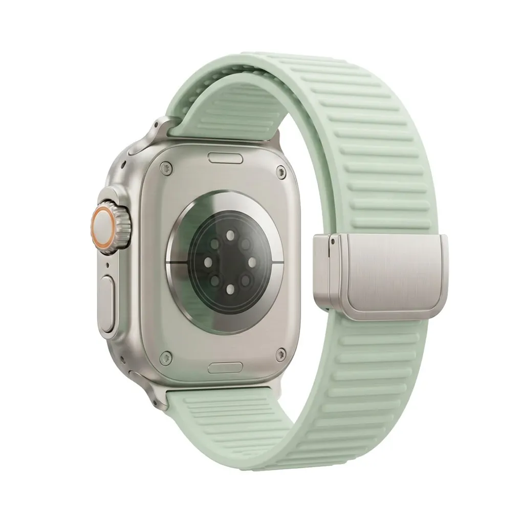 Apple Watch 42/41/40/38mm Silikon klokkerem Magnetisk lukking – Mint v:3937889 Apple Watch 42/41/40/38mm Silikon klokkerem Magnetisk lukking – Mint v:3937889
