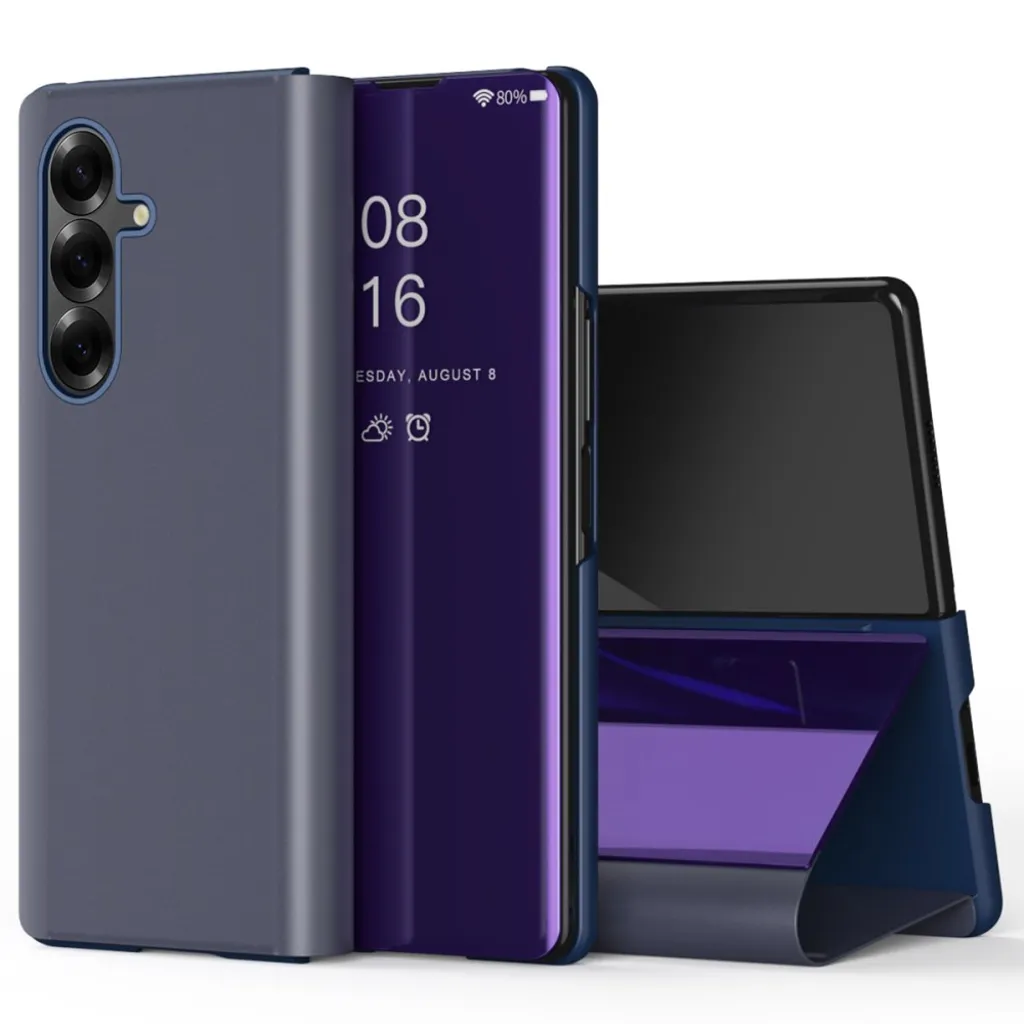 Samsung Galaxy Z Fold7 5G Etui med gjennomsiktig visning – Lilla v:2189044