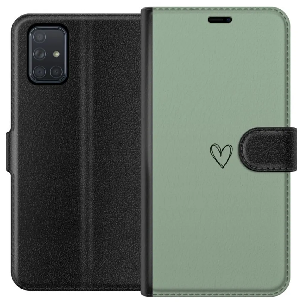 Samsung Galaxy A71 Sort Lommebokdeksel Hjärta v:3874183 Samsung Galaxy A71 Sort Lommebokdeksel Hjärta v:3874183