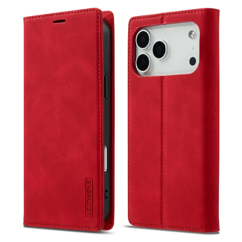 LC.IMEEKE iPhone 18 Pro Max/17 Pro Max Lommeboketui – Rød v:2472725