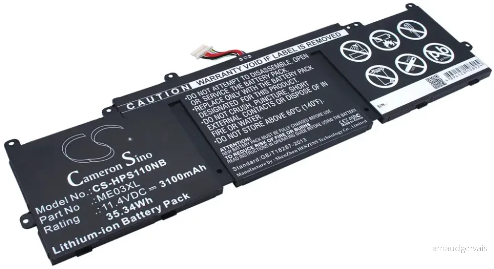 Batteri til Hp Stream 11-D001NS, 11.4V, 3100 mAh v:7343317