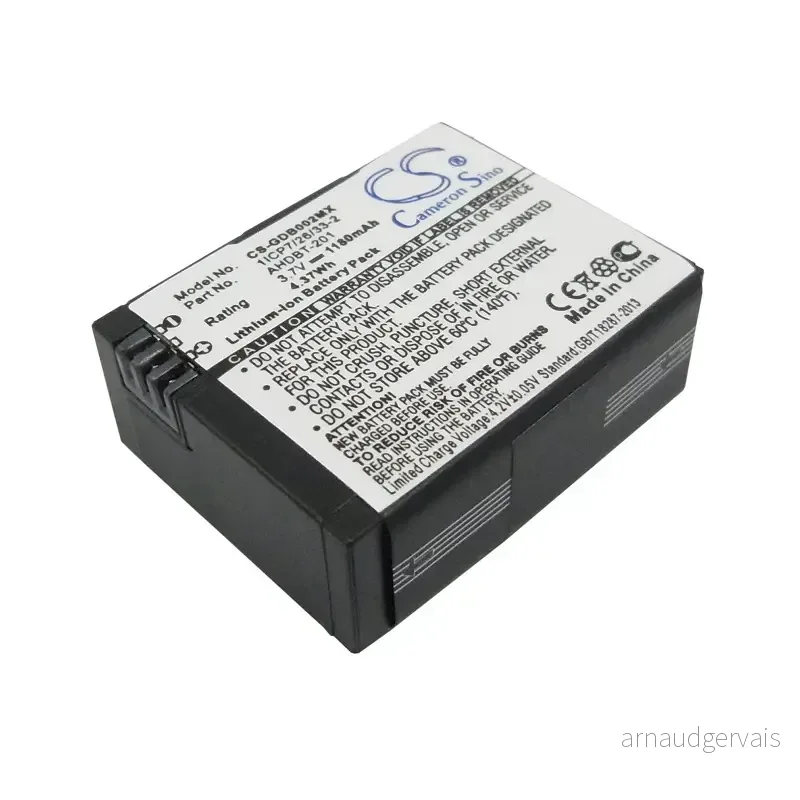 Batteri til Gopro HD Hero3+ Black Edition, 3,7V, 1180mAh v:8587821 Batteri til Gopro HD Hero3+ Black Edition, 3,7V, 1180mAh v:8587821
