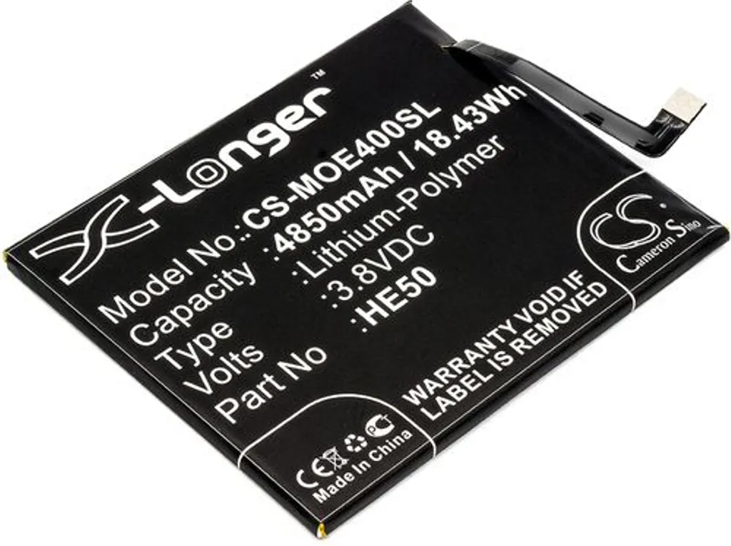 Batteri til Motorola XT1924, 3.8V, 4850 mAh v:3743922