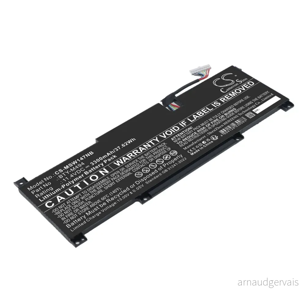 Batteri til Modern 14 C7M-049US, 11.4V, 3300mAh v:9995676