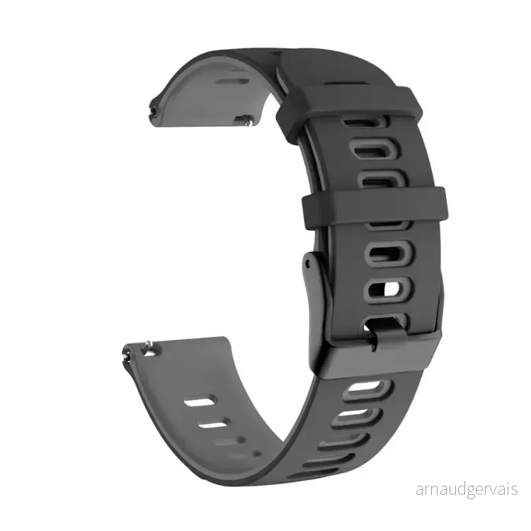 Garmin  Venu 2 / Vivoactive 4 Tofarget Klokkereim i Silikon – Svart / Grå v:4830551