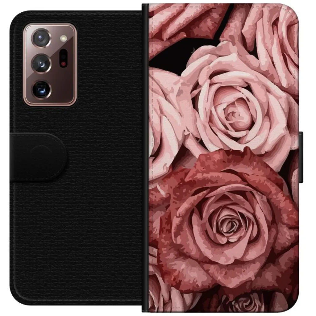 Samsung Galaxy Note20 Ultra Sort Lommebokdeksel Rosmönster v:6820312
