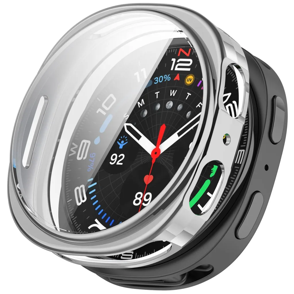 Samsung Galaxy Watch9 44mm TPU-deksel med skjermbeskytter – Sølv v:5774582