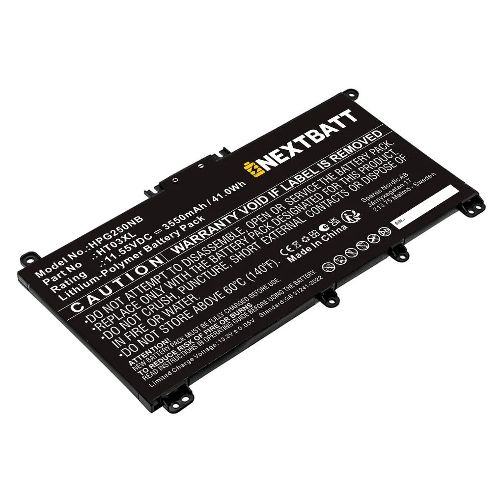 Batteri til HP 14-CF1775NZ, 11.55V, 3550 mAh v:2787167 Batteri til HP 14-CF1775NZ, 11.55V, 3550 mAh v:2787167