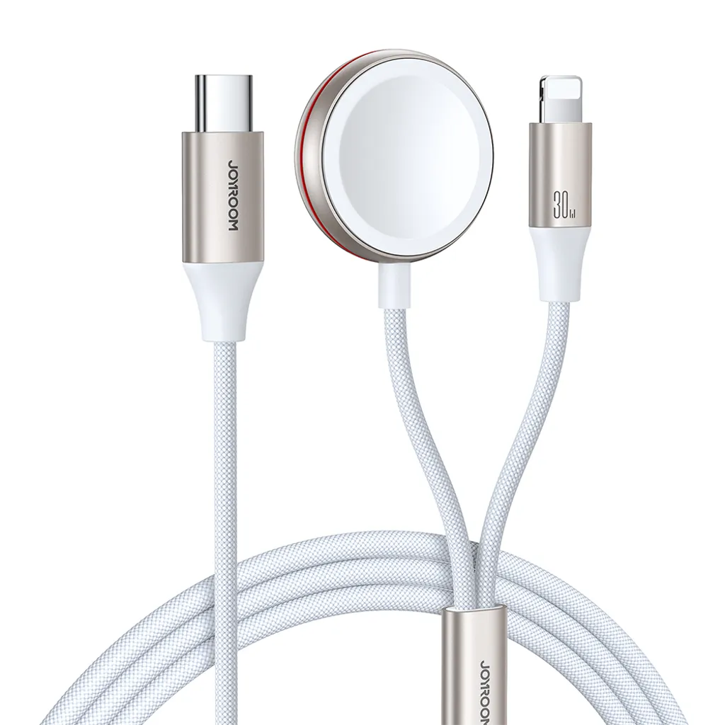 Joyroom S-IW012 Lightning-kabel og induktiv lader til Apple Watch – hvit v:5409248 Joyroom S-IW012 Lightning-kabel og induktiv lader til Apple Watch – hvit v:5409248