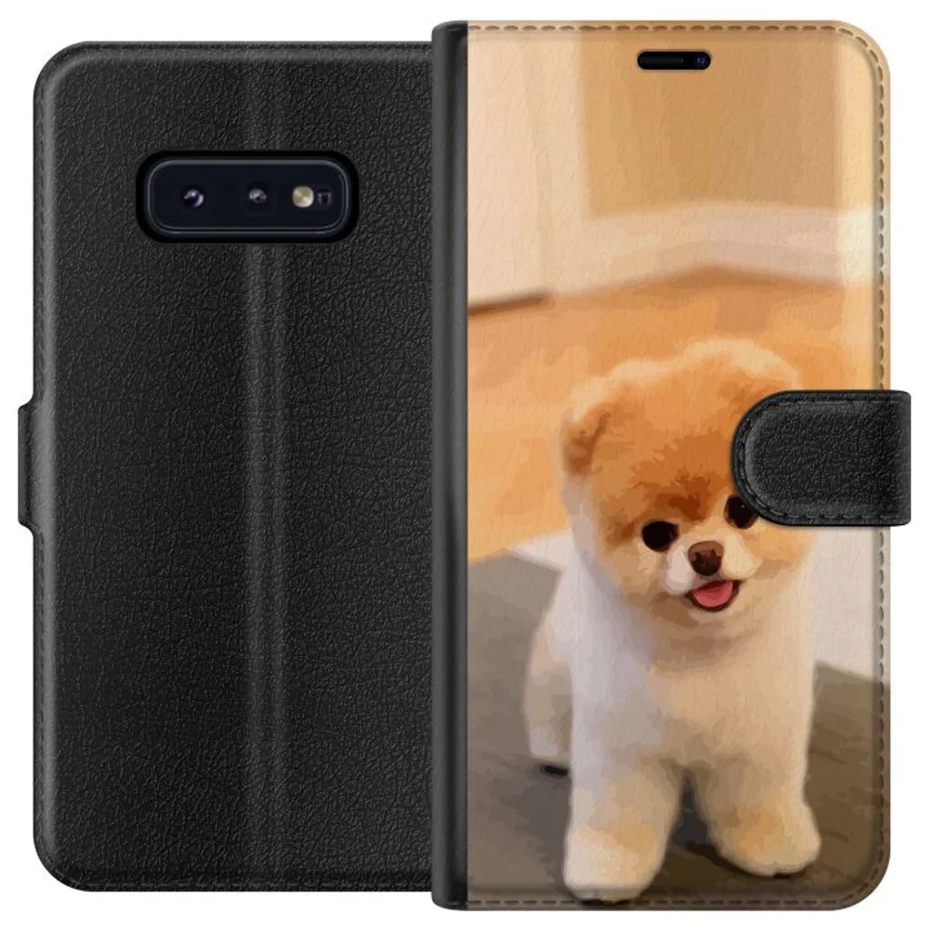 Samsung Galaxy S10e Sort Lommebokdeksel Söt Valp v:3872586