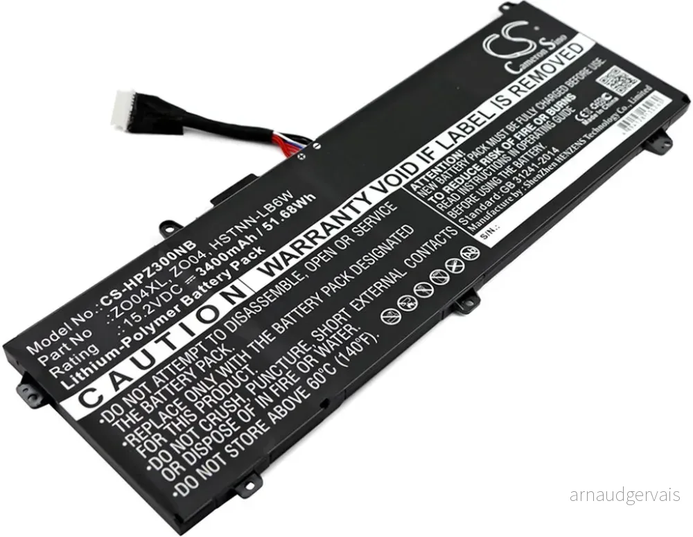 Batteri til HP ZBook Studio G3(T7W04EA), 15,2V, 3400mAh v:7795182