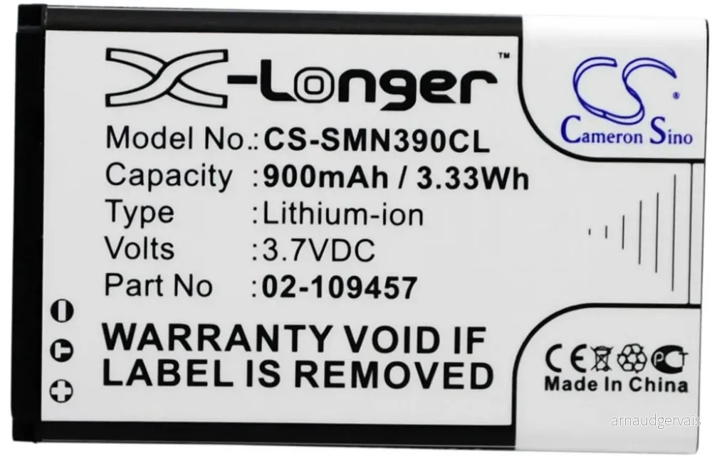 Batteri til Grandstream DP750, 3.7V, 900 mAh v:3383948