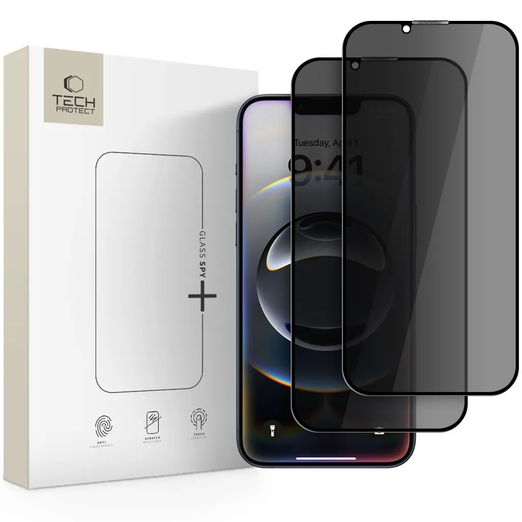 Tech-Protect iPhone 17e/16e/14/13 Pro/13 personvernskjermbeskytter, 2-pakning – svart v:5678667 Tech-Protect iPhone 17e/16e/14/13 Pro/13 personvernskjermbeskytter, 2-pakning – svart v:5678667