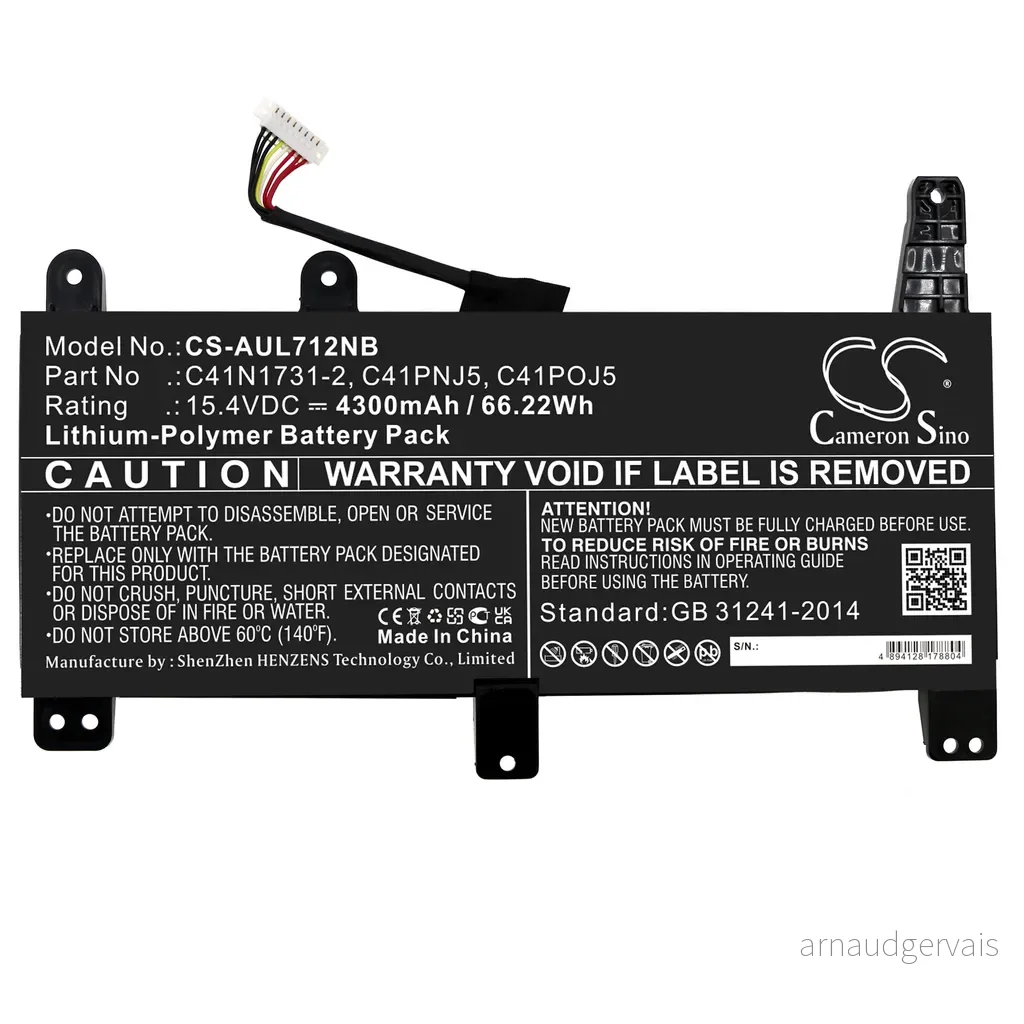 Batteri til ROG Strix G731GW, 15.4V, 4300mAh v:6334246