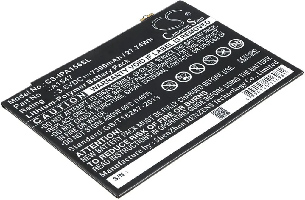Batteri til Apple MGTX2LL/A, 3.8V, 7300 mAh v:7781085