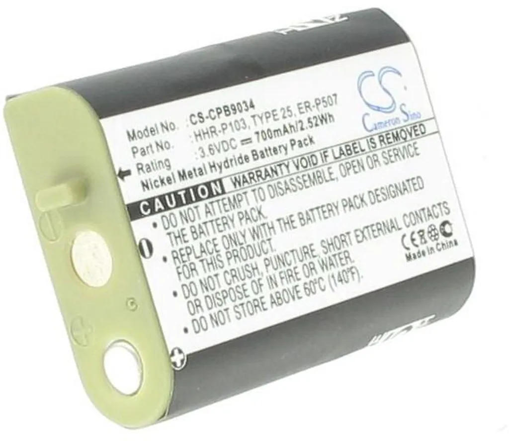Batteri til Panasonic KXTGA271V, 3.6V, 700 mAh v:8514484