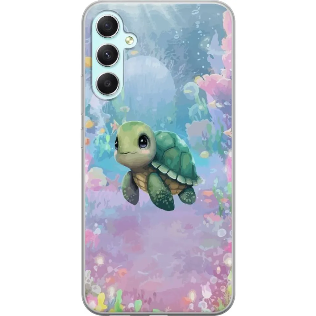 Samsung Galaxy A34 Gjennomsiktig Telefondeksel Simmande Sköldpadda v:5371194