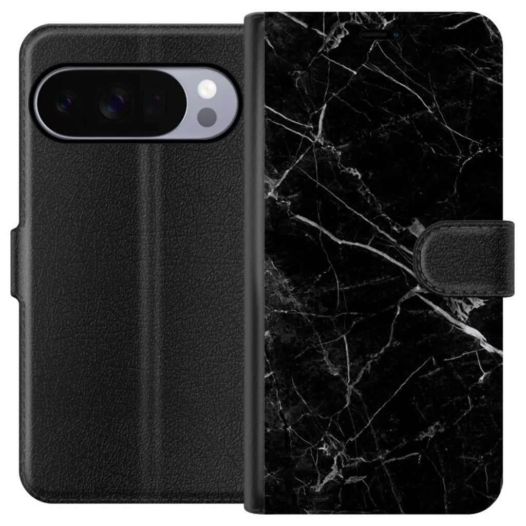 Google Pixel 11 Pro Sort Lommebokdeksel Svart marmor v:4742538