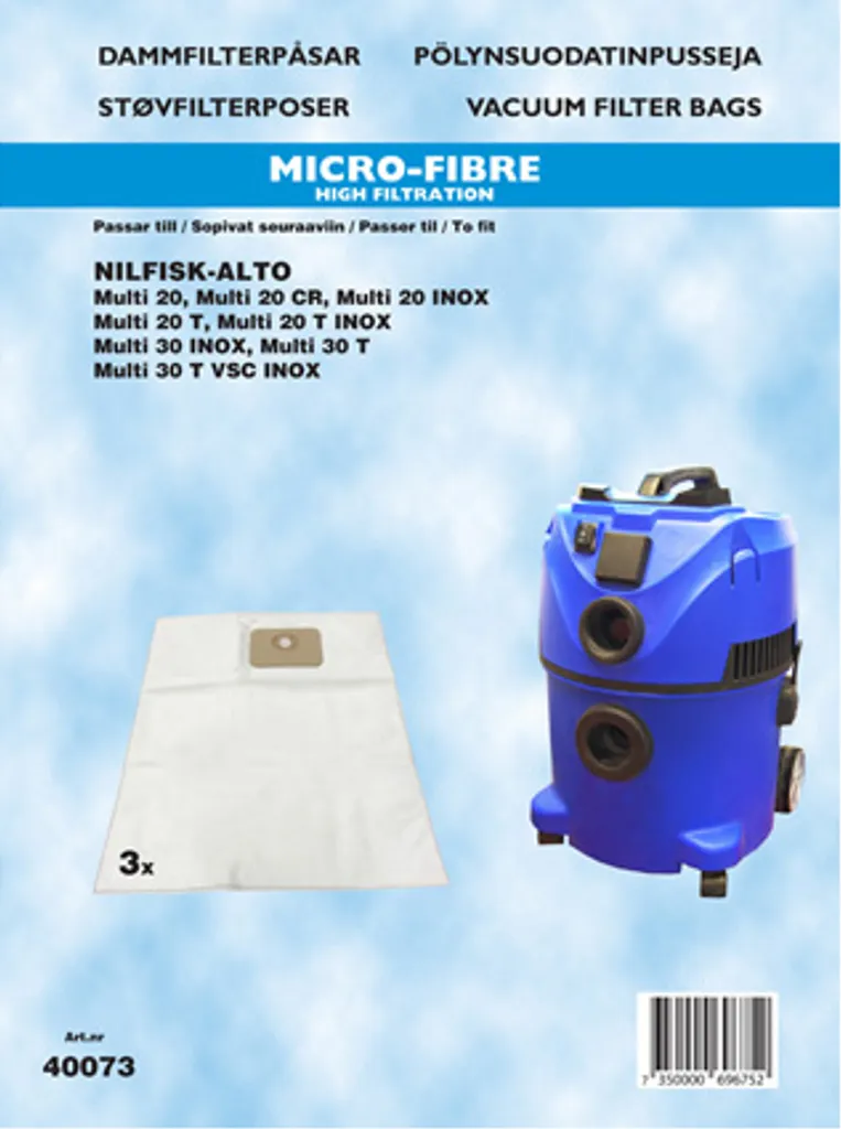 Støvsugerposer til Nilfisk-Alto Multi 30 INOX v:8088958