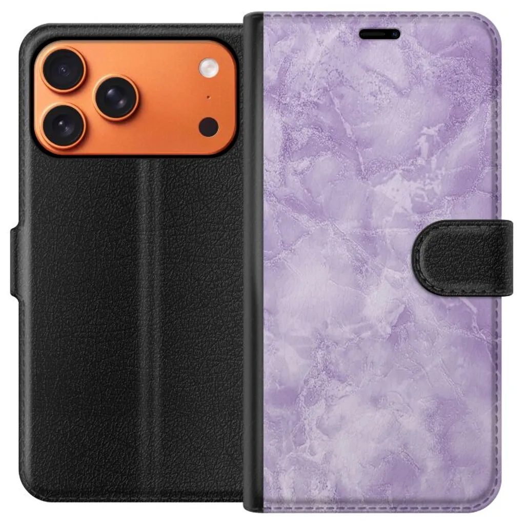 Apple iPhone 17 Pro Max Sort Lommebokdeksel Lila marmor v:6410274