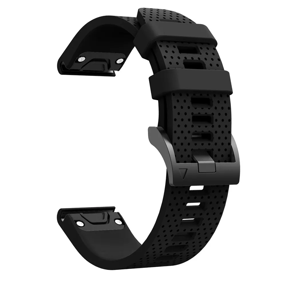 Garmin Fenix 6S/5S/6S Pro/5S Plus Klokkereim i silikon – Svart v:3834005