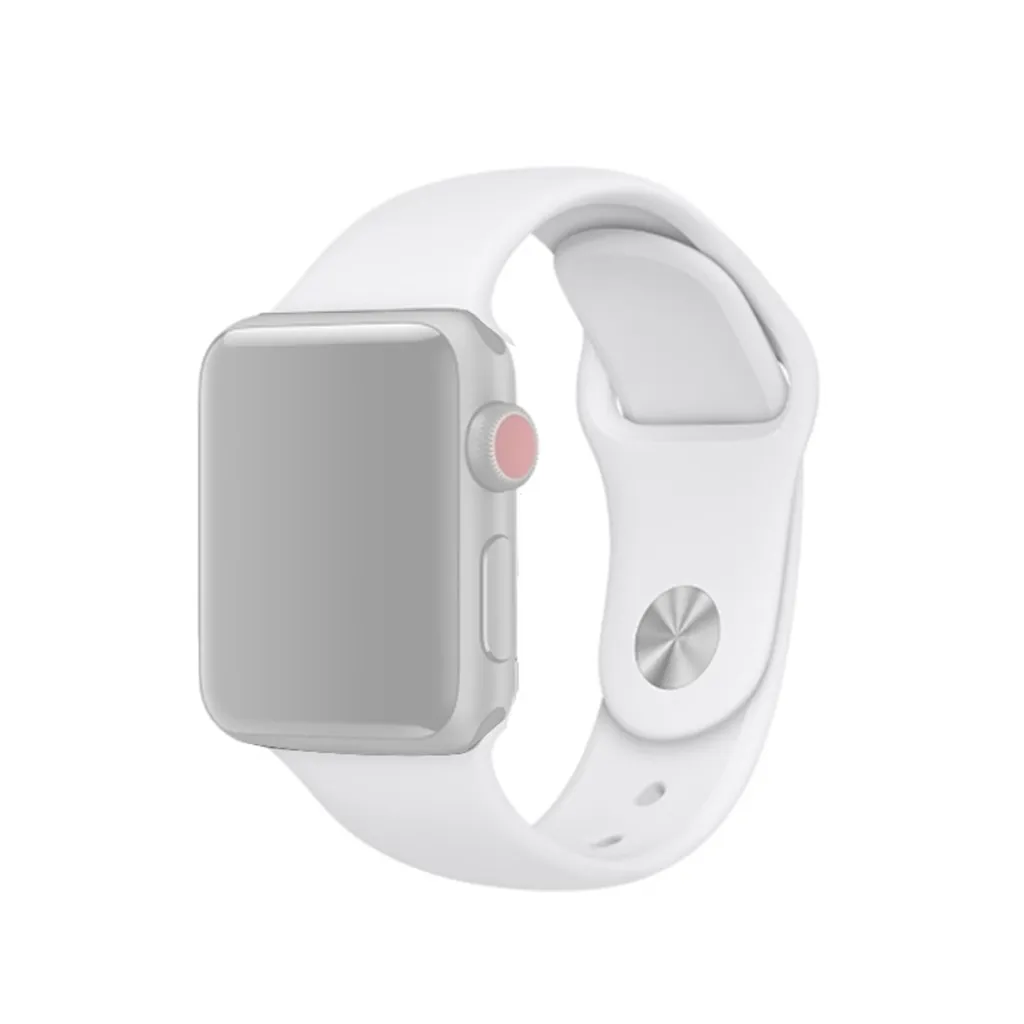 Apple Watch 42/41/40/38 mm silikonklokkerem – hvit v:3350524