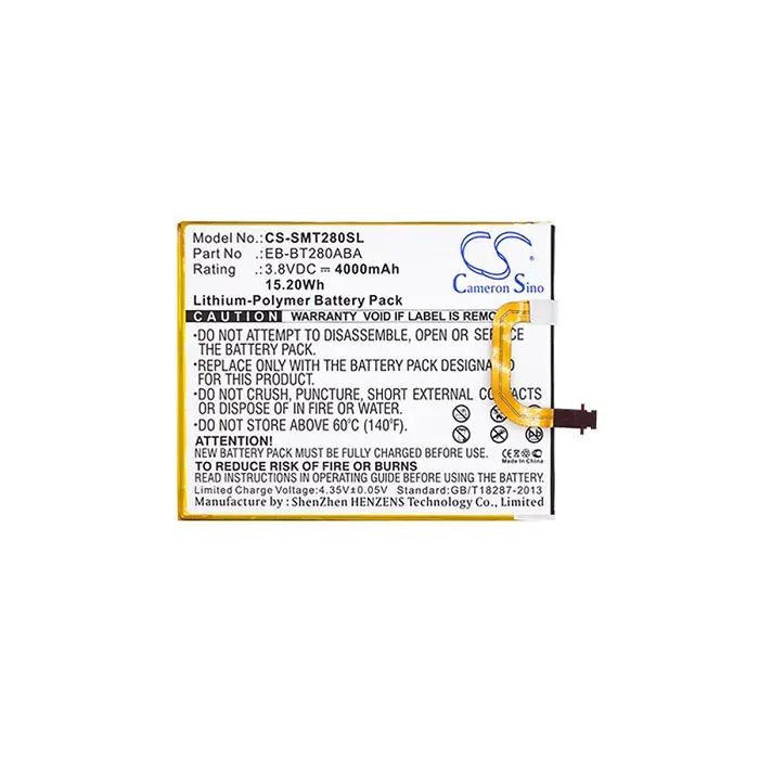 Batteri til Samsung SM-T285YD, 3.8V, 4000 mAh v:2699530 Batteri til Samsung SM-T285YD, 3.8V, 4000 mAh v:2699530