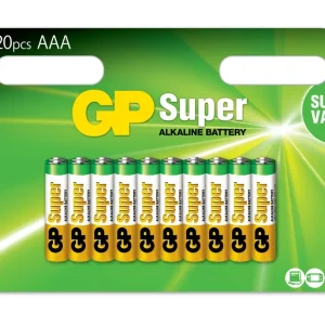 20-paknings GP Super Alkaline AAA-batteri, 24A/LR03 v:8280402 20-paknings GP Super Alkaline AAA-batteri, 24A/LR03 v:8280402
