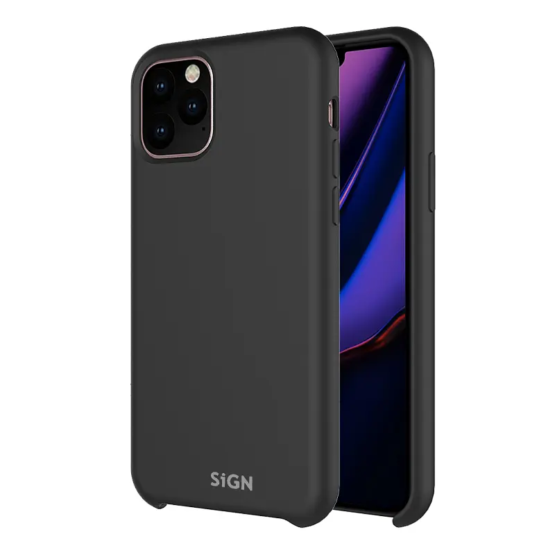 SiGN Liquid Silicone deksel til iPhone 11 Pro – Svart v:6026556