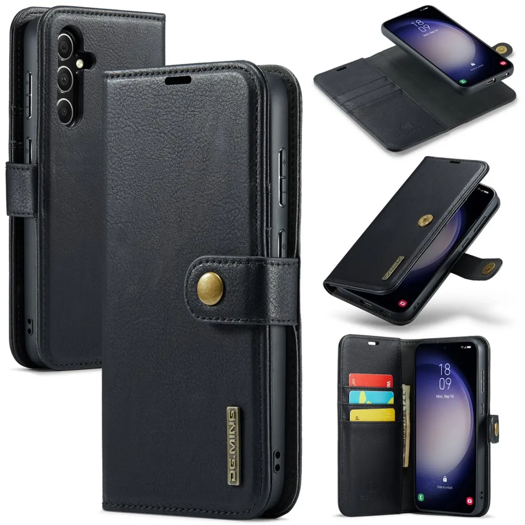 DG.MING Samsung Galaxy S24 FE Etui med avtakbar lommebok – Svart v:3698178 DG.MING Samsung Galaxy S24 FE Etui med avtakbar lommebok – Svart v:3698178