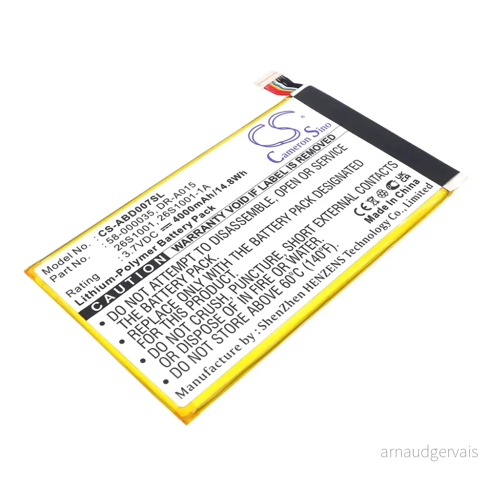 Batteri til Amazon Kindle Fire 7, 3.7V, 4000 mAh v:1656979 Batteri til Amazon Kindle Fire 7, 3.7V, 4000 mAh v:1656979