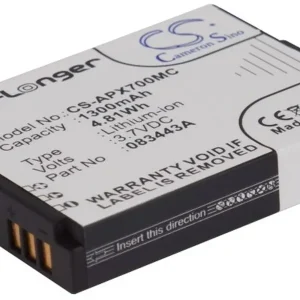 Batteri til Actionpro ISAW A3, 3.7V, 1300 mAh v:2031653