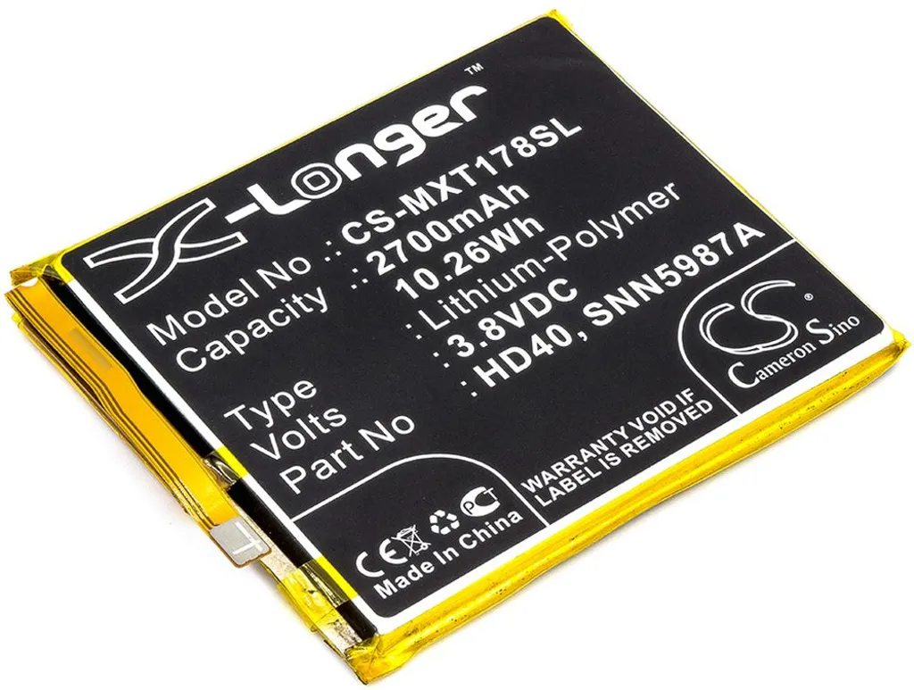 Batteri til Motorola Moto Z2 Force, 3.8V, 2700 mAh v:6193394