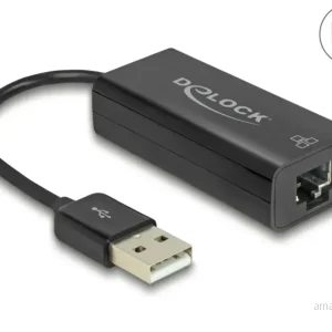 Delock USB 2.0 USB-A nettverksadapter 10/100 Mbps LAN 1 x RJ45 v:6722745