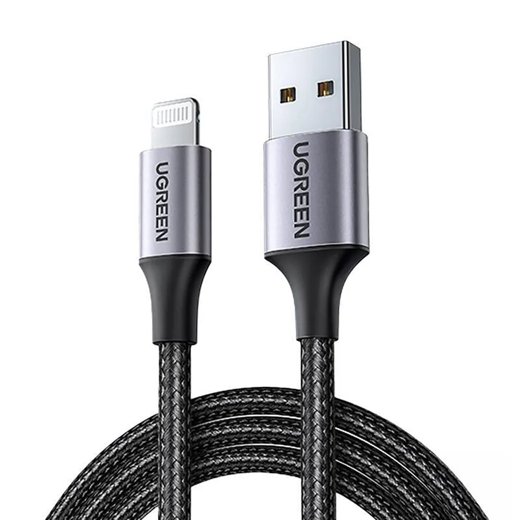 Ugreen US199 60158 USB-A / Lightning MFi-kabel 2m – svart v:9275208 Ugreen US199 60158 USB-A / Lightning MFi-kabel 2m – svart v:9275208