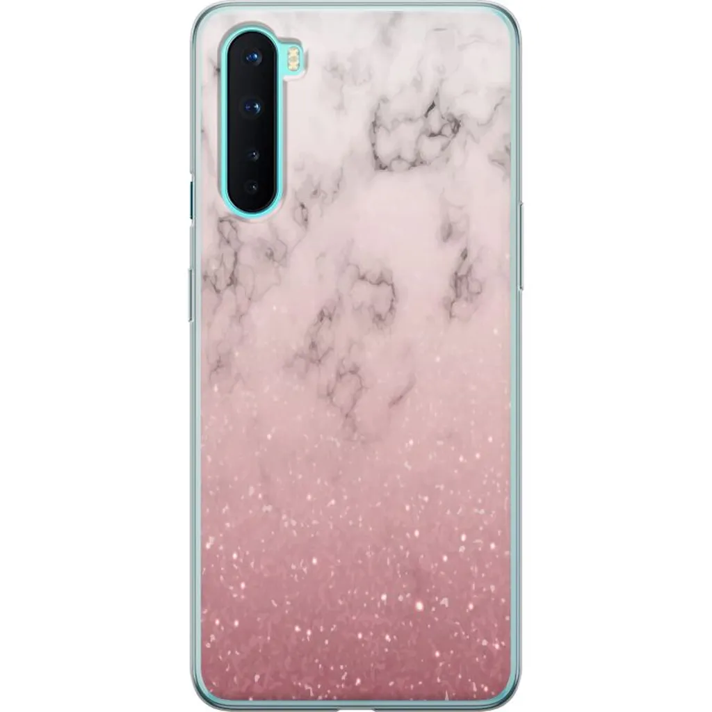 OnePlus Nord Gjennomsiktig Telefondeksel Glitter och marmor v:8103622
