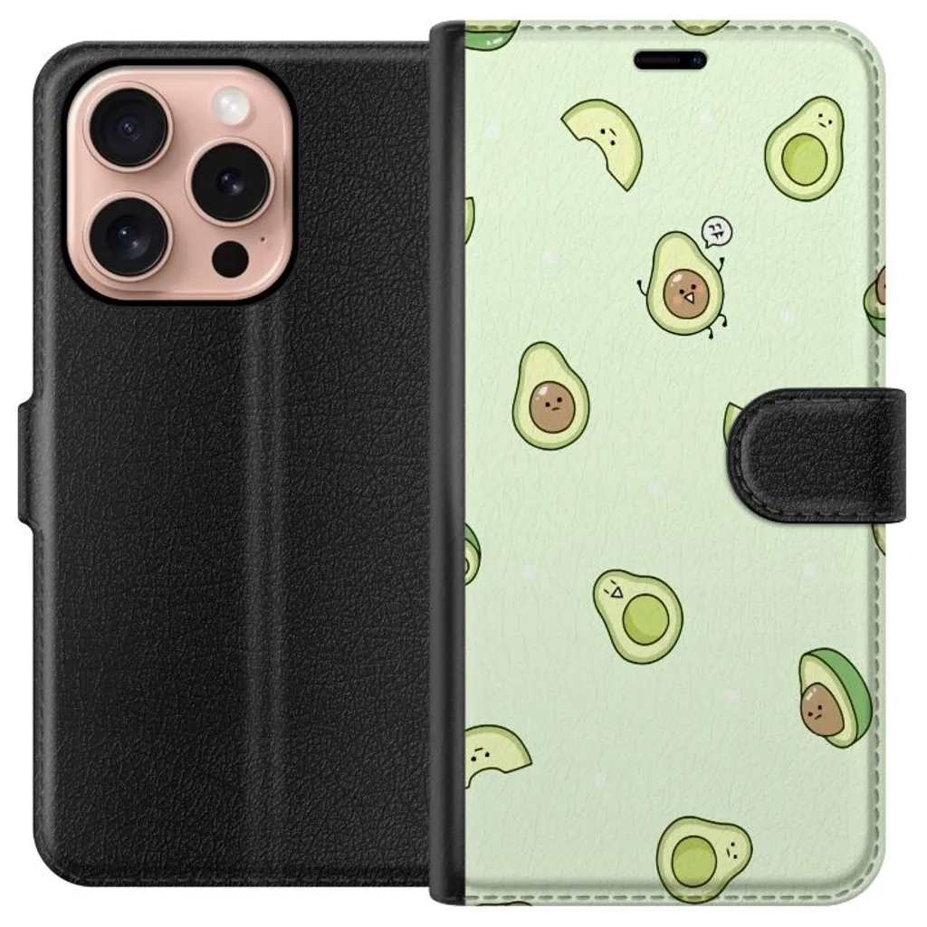 Apple iPhone 16 Pro Sort Lommebokdeksel Avokado v:5742114