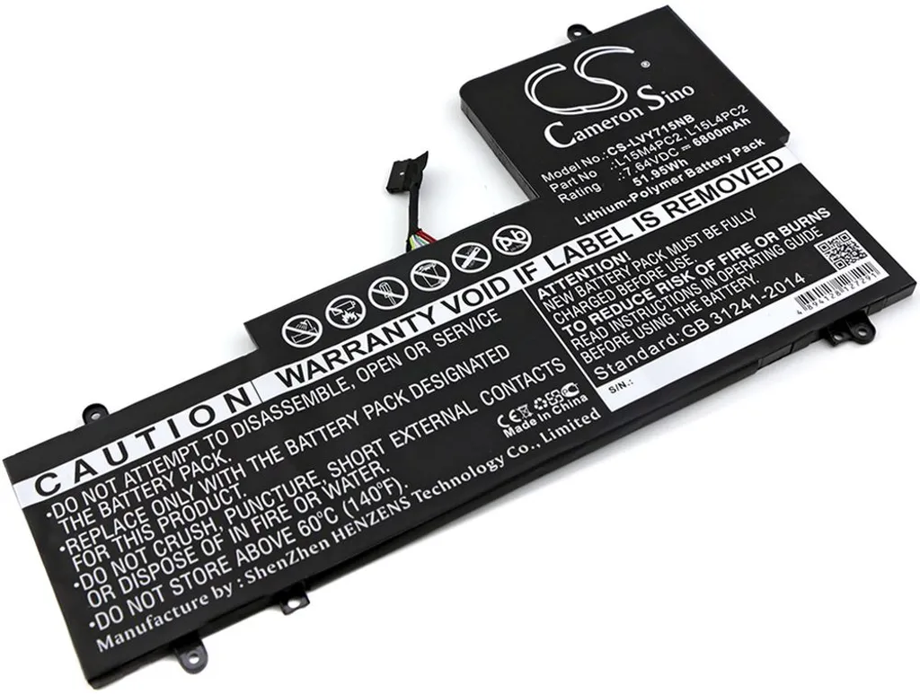 Batteri til Lenovo Yoga 710-14IKB 80V4004NMH, 7.64V, 5800 mAh v:4517567