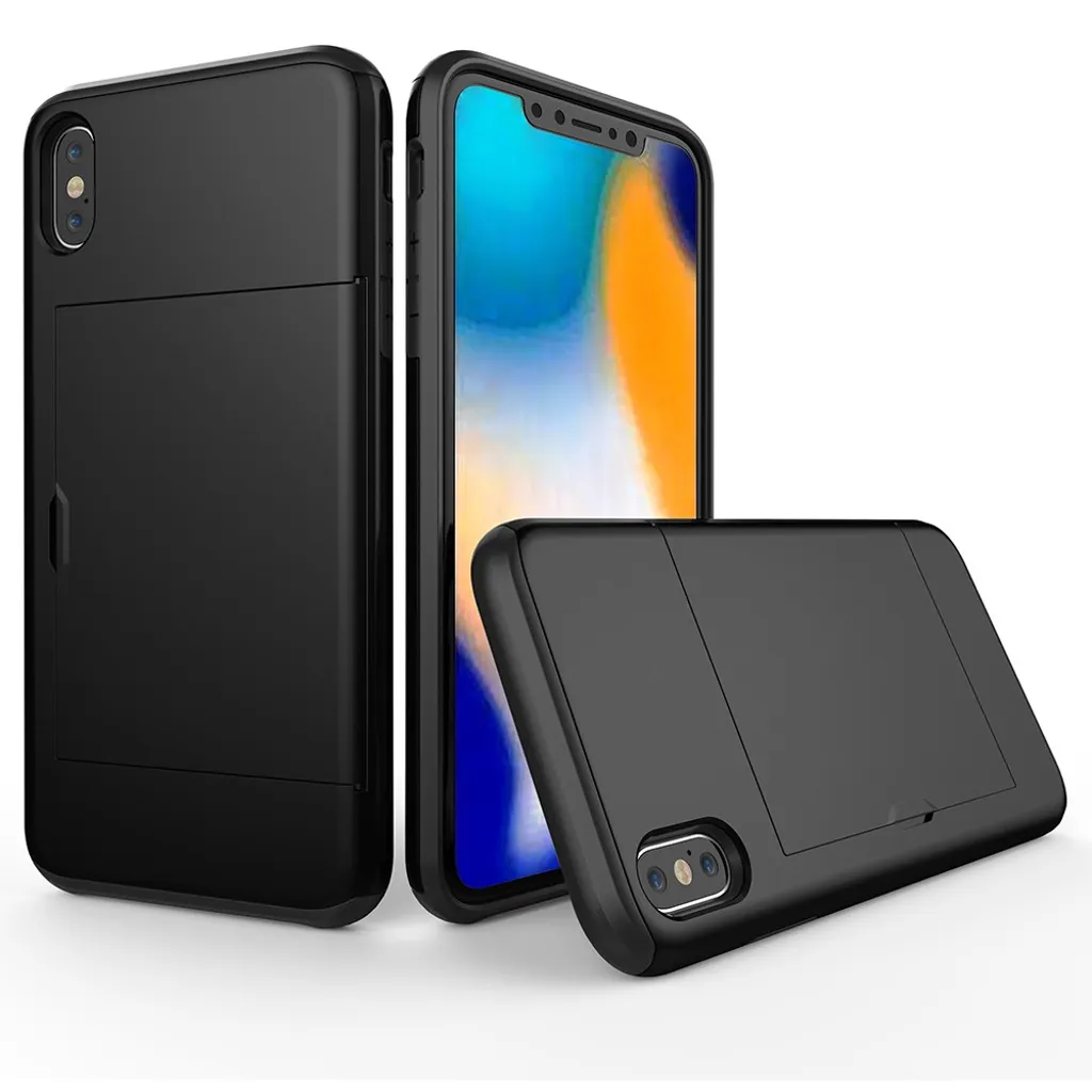 IPhone XS Max deksel med en kortholderen – Svart v:8734706