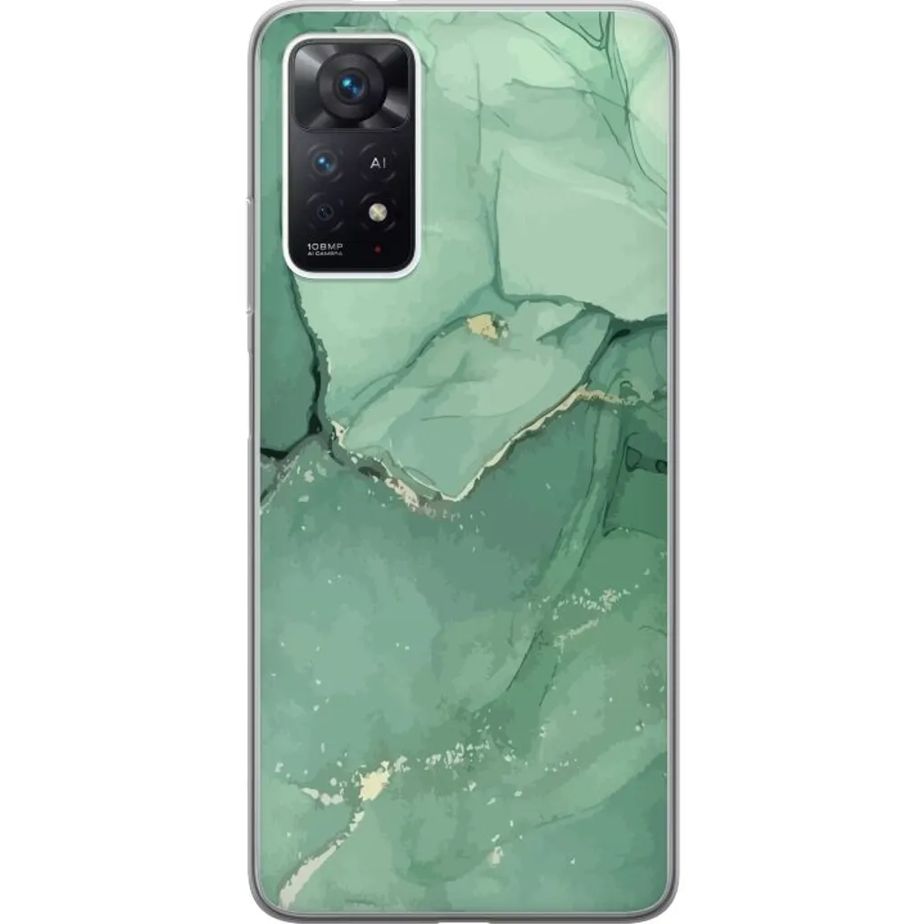 Xiaomi Redmi Note 11 Pro Gjennomsiktig Telefondeksel Grön Marmor v:7583330