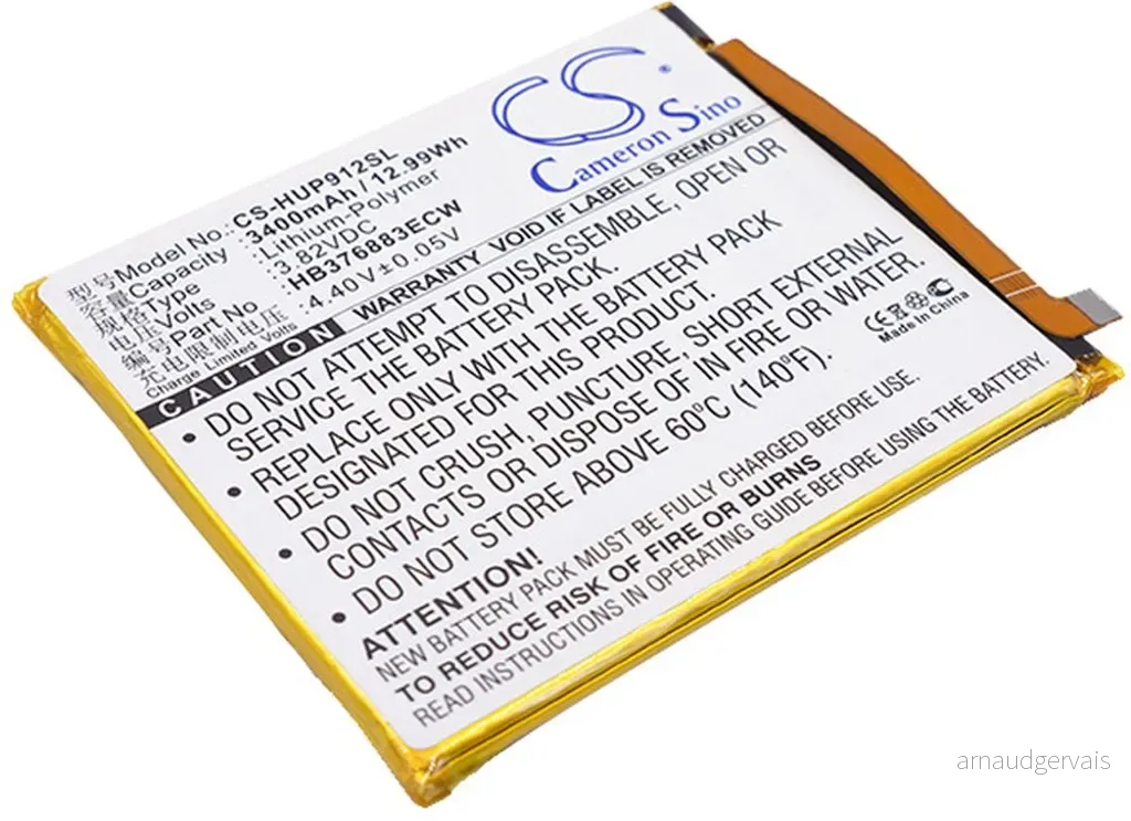 Batteri til HB376783ECW for Huawei, 3,82V, 3400mAh v:6762479