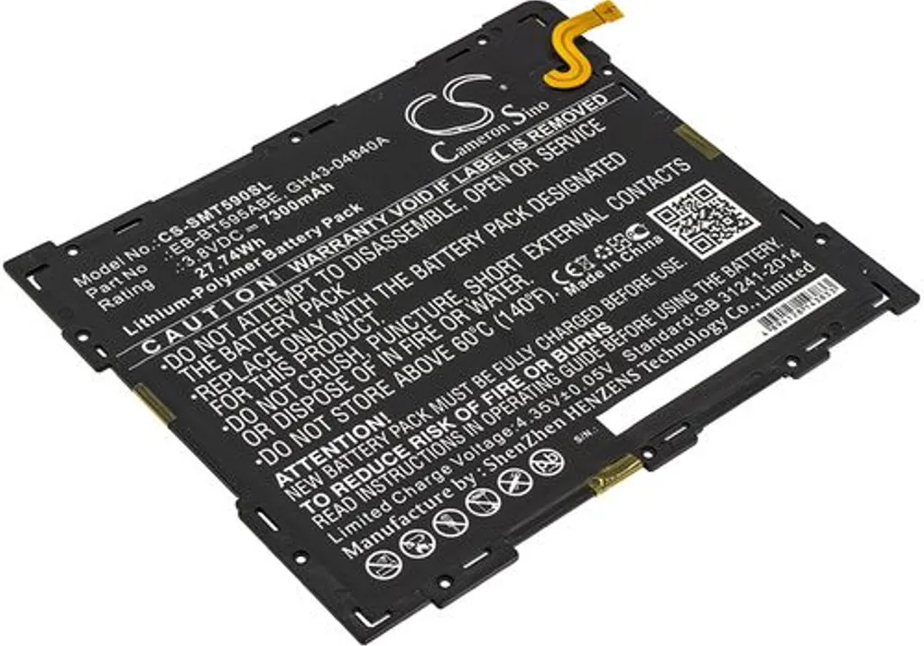 Batteri til EB-BT595ABE for Samsung, 3.8V, 7300 mAh v:8458407