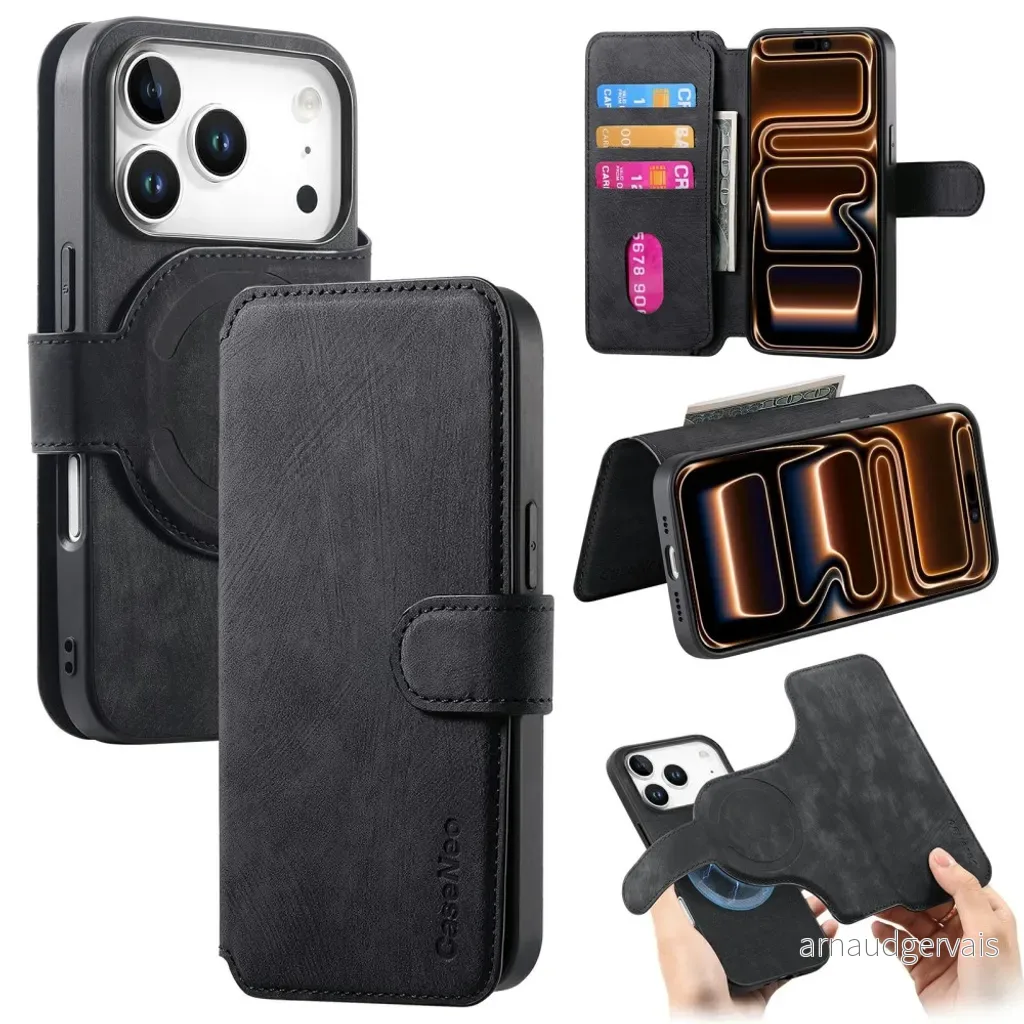 CASENEO iPhone 18 Pro Max/17 Pro Max MagSafe-etui med lommebok – Svart v:3167069 CASENEO iPhone 18 Pro Max/17 Pro Max MagSafe-etui med lommebok – Svart v:3167069