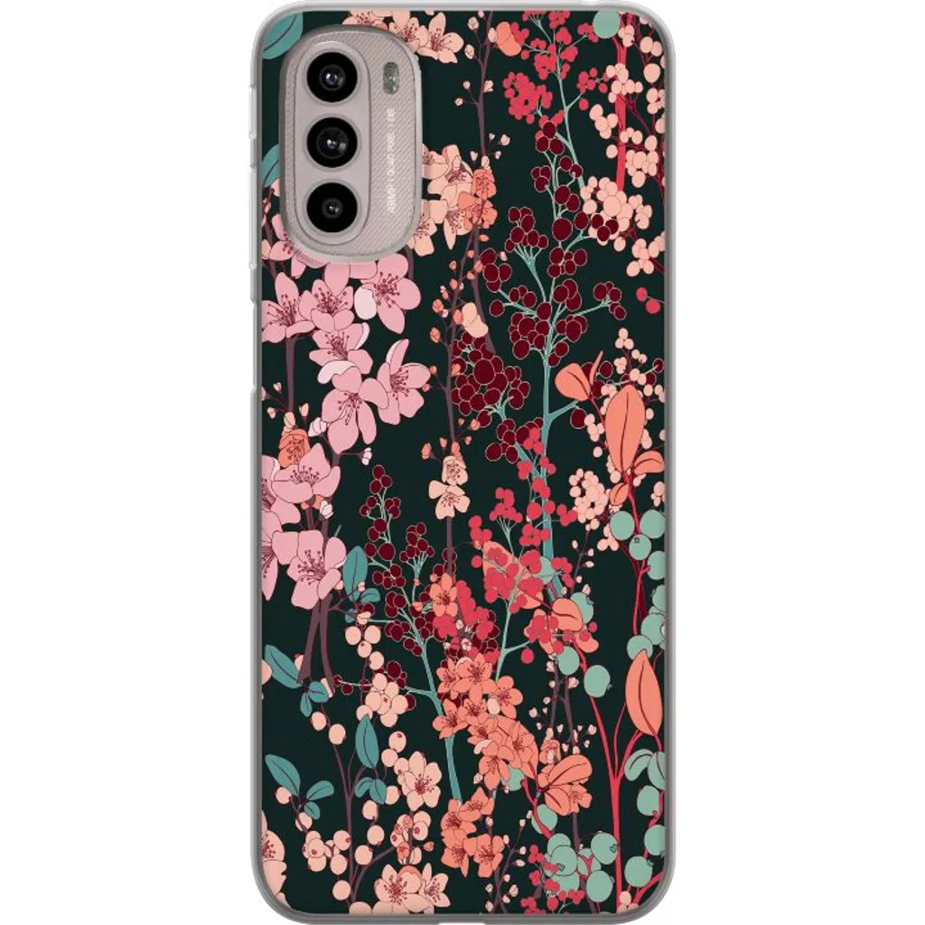 Motorola Moto G41 Gjennomsiktig Telefondeksel Blommor v:6941846