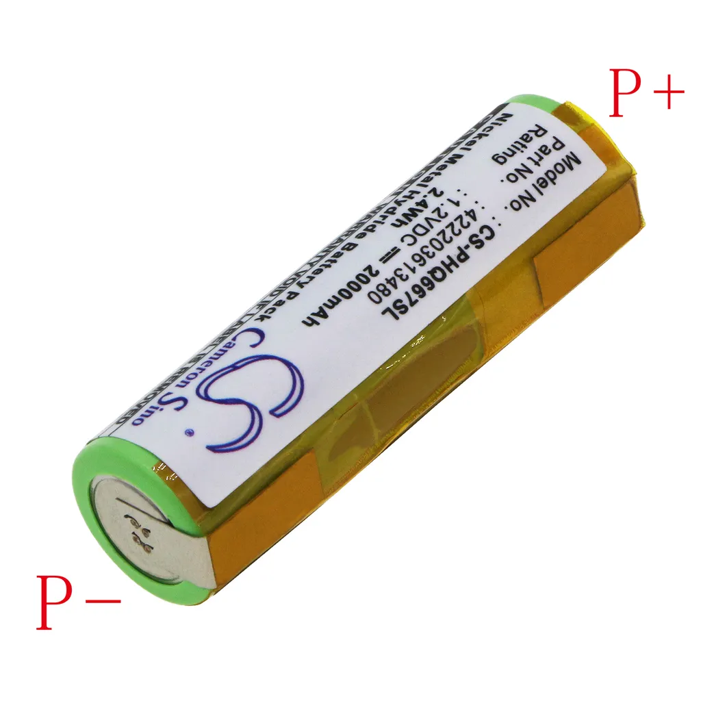 Batteri til Philips HQG265, 1.2V, 2000 mAh v:2983431