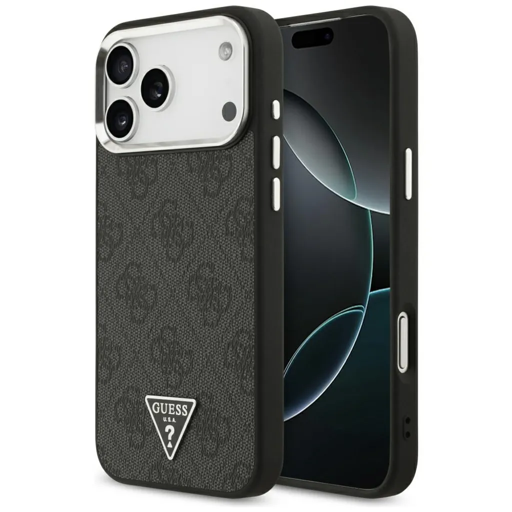 Guess 4G Triangle Logo MagSafe Deksel til iPhone 17 Pro Max/18 Pro Max – Svart/Sølv v:7278240 Guess 4G Triangle Logo MagSafe Deksel til iPhone 17 Pro Max/18 Pro Max – Svart/Sølv v:7278240