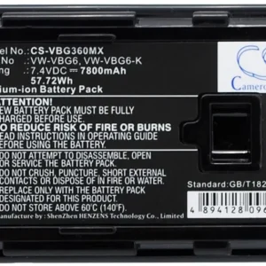 Batteri til Panasonic AG-HMR10E, 7.4V, 7800 mAh v:9183302
